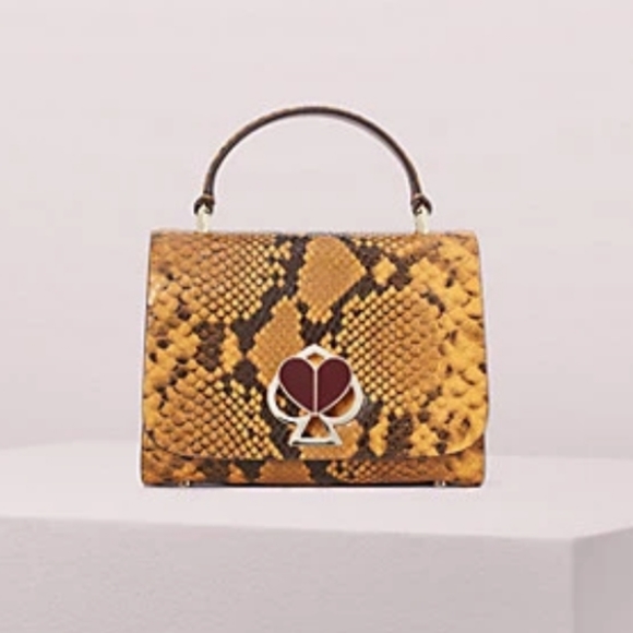 kate spade Handbags - Kate Spade Nicola Snake Embossed Twistlock Small